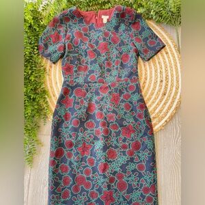 J.CREW Womens Polyester Crew Neck Short Sleeve Floral Shift Dress Size 6